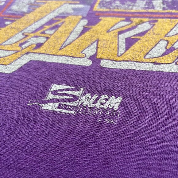 Vintage Salem Sportswear Los Angeles Lakers Faded Graphic Tee XL - Picture 5 of 9